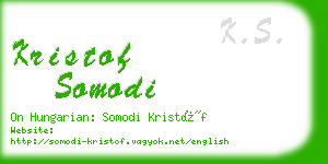 kristof somodi business card